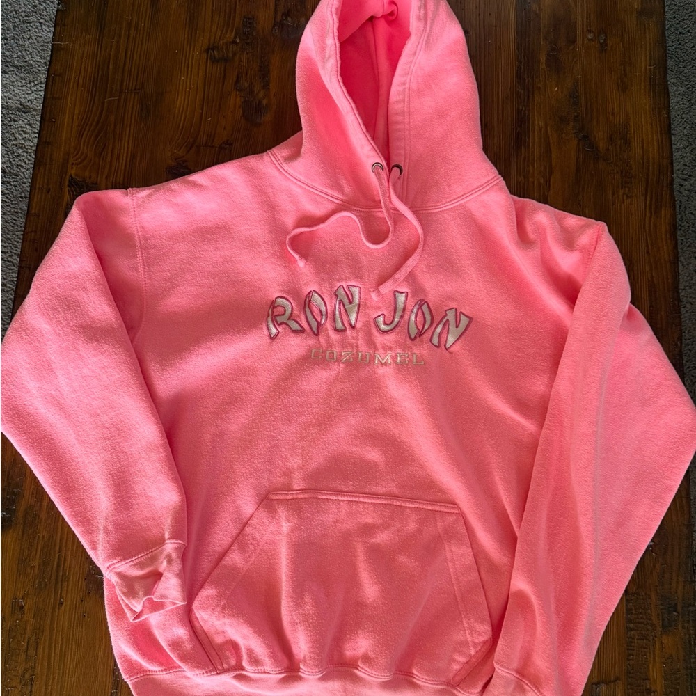 Ron Jon Vibrant Pink Hoodie Pacific & Co The Perfect Hoodie sz L